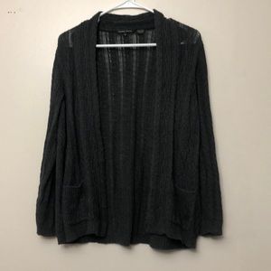 BOGO FREE Jeanne Pierre Open Front Cable Knit Cardigan with 2 Pockets